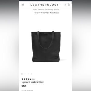 Leatherology Black Pebble Tote Bag